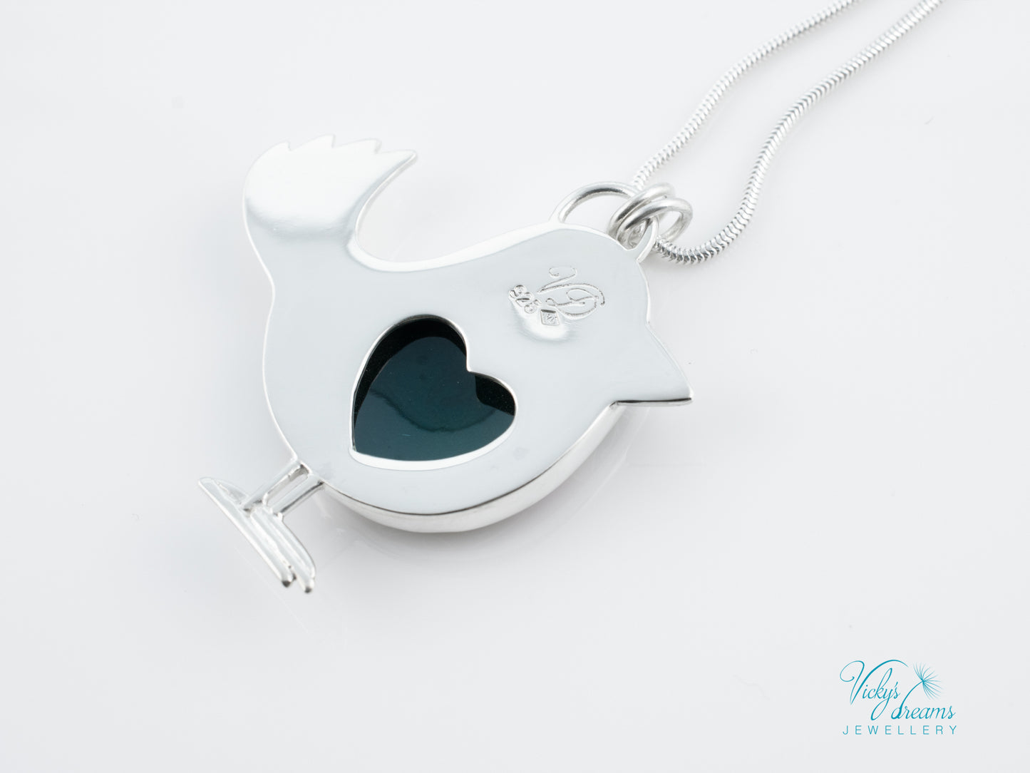 Handmade Cloisonné Bird Pendant Sterling Silver Colorful Enamel Bird Necklace Artisan Unique Jewelry Gift for Her