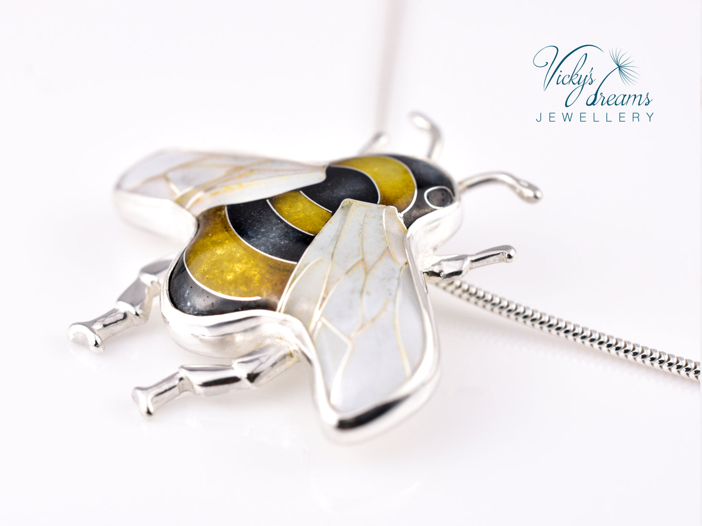 Bumblebee Cloisonné enamel pendant