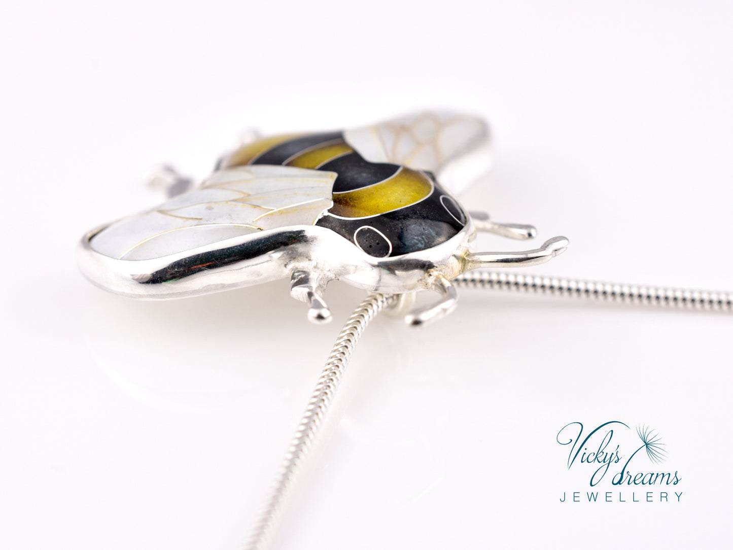Bumblebee Cloisonné enamel pendant