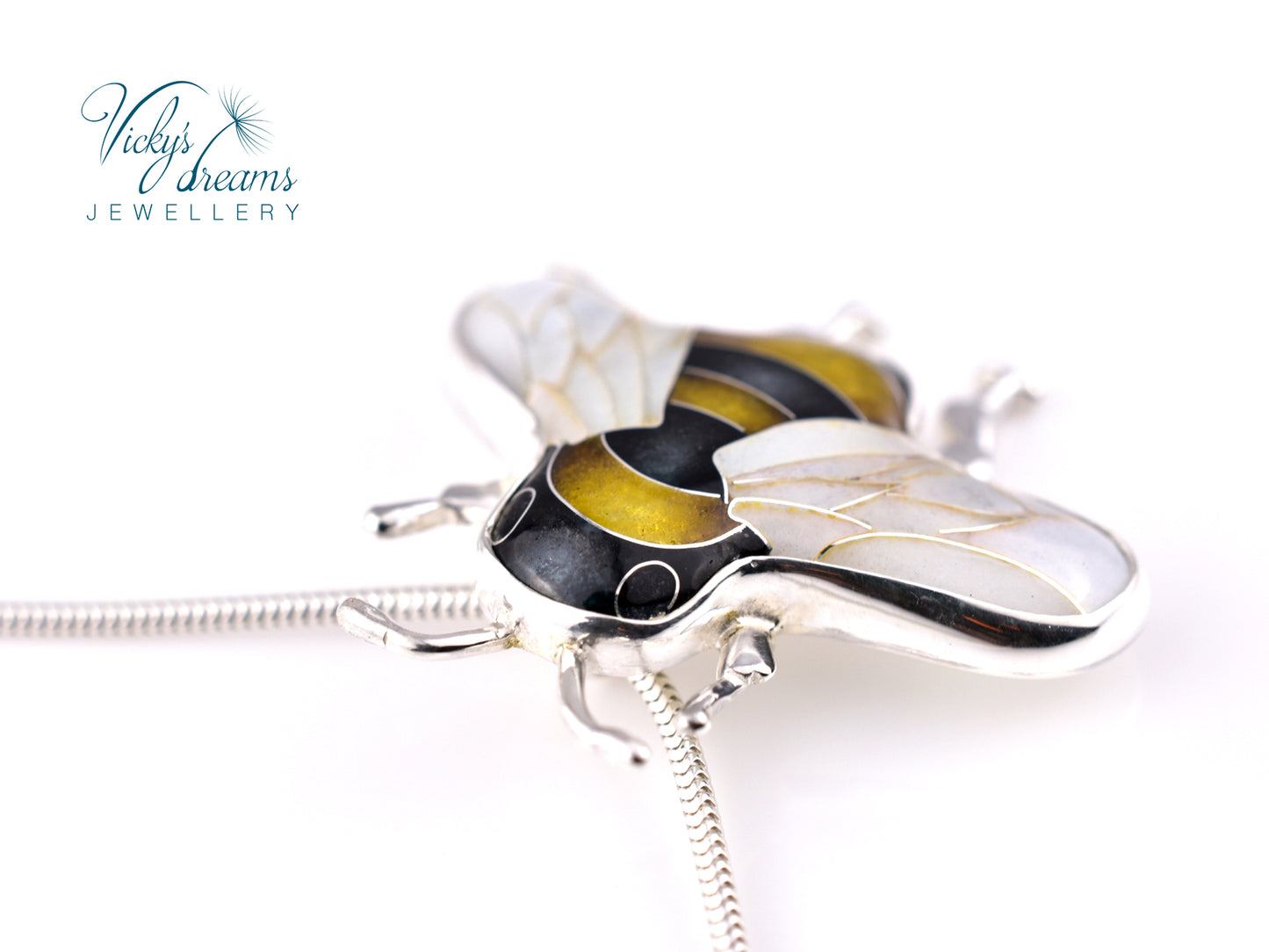 Bumblebee Cloisonné enamel pendant