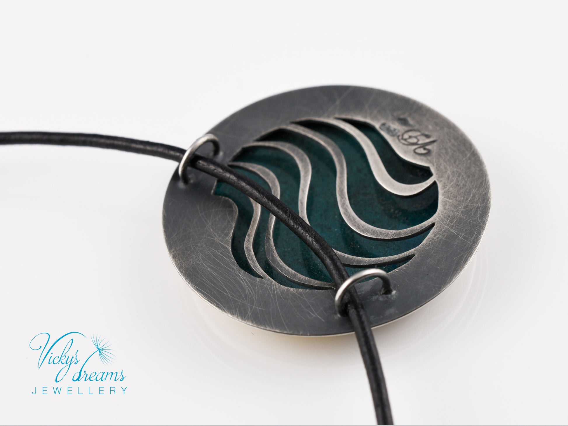 horse-cloisonne-enamel-silver-necklace