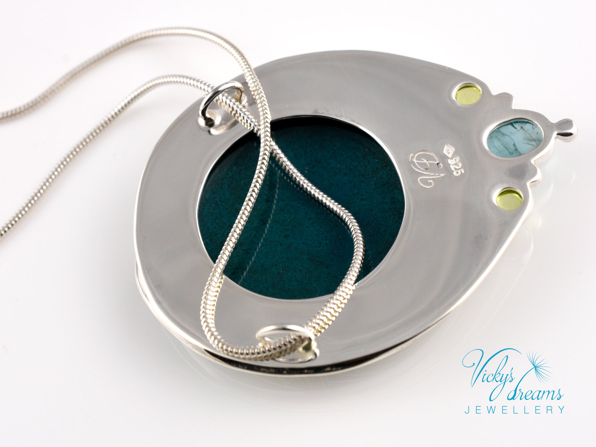 Handcrafted hummingbird pendant with cloisonné enamel and gemstone accents