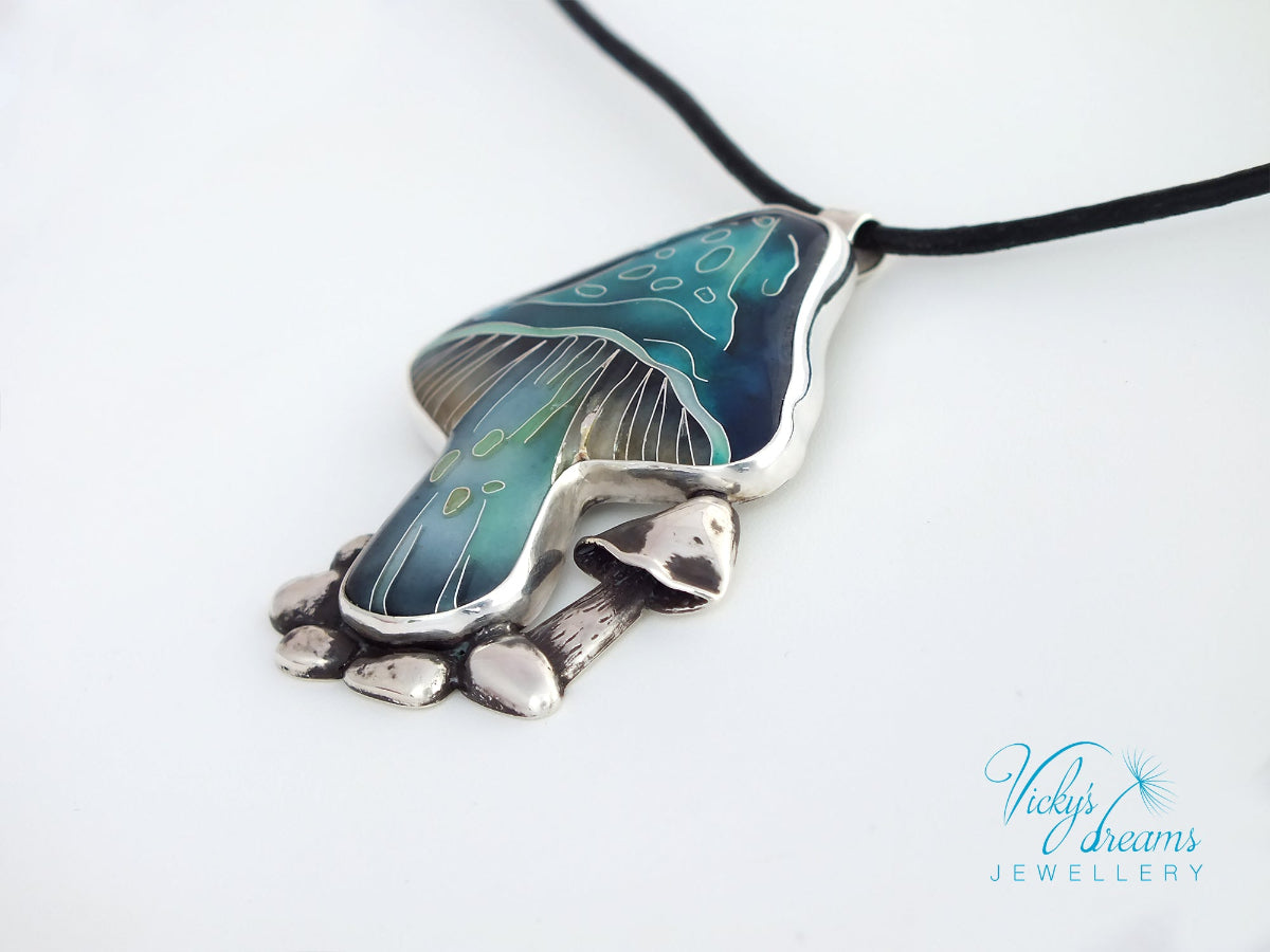 blue-mushroom-enamel-necklace