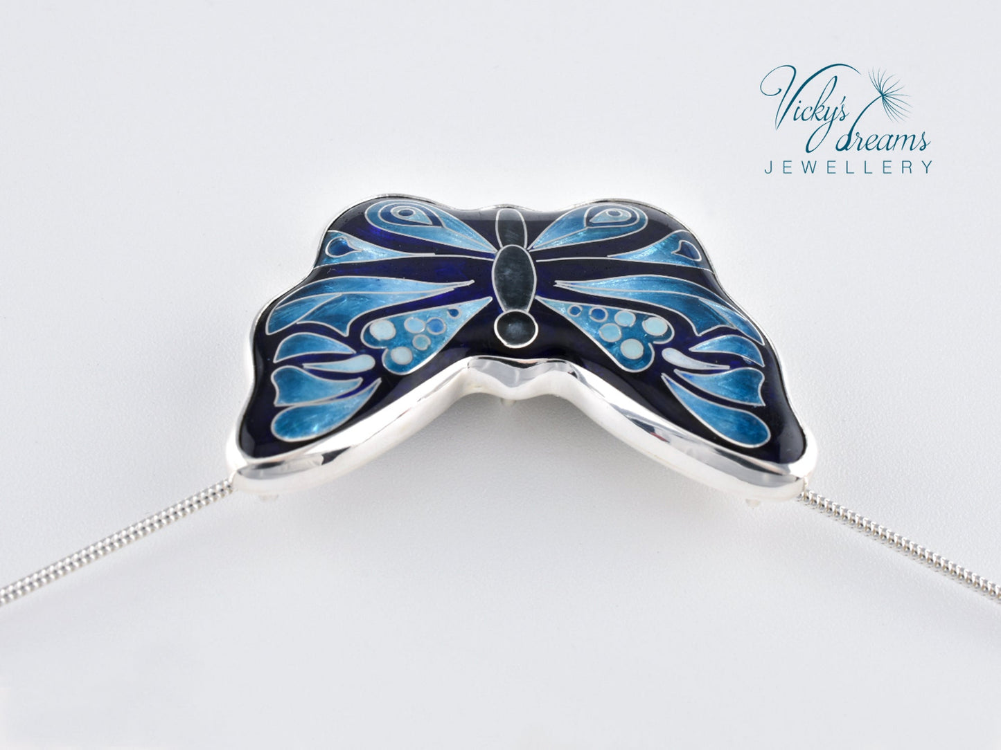 Handmade cloisonné butterfly pendant 