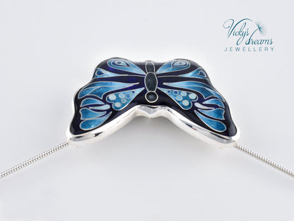 Handmade cloisonné butterfly pendant 