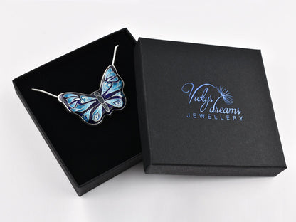 Handmade cloisonné butterfly pendant 