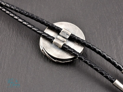 Silver eagle cloisonne enamel bolo tie 