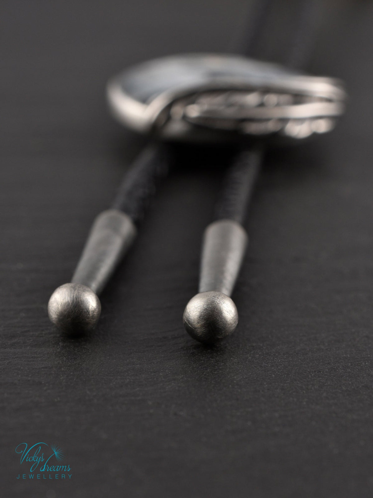 Silver eagle cloisonne enamel bolo tie 