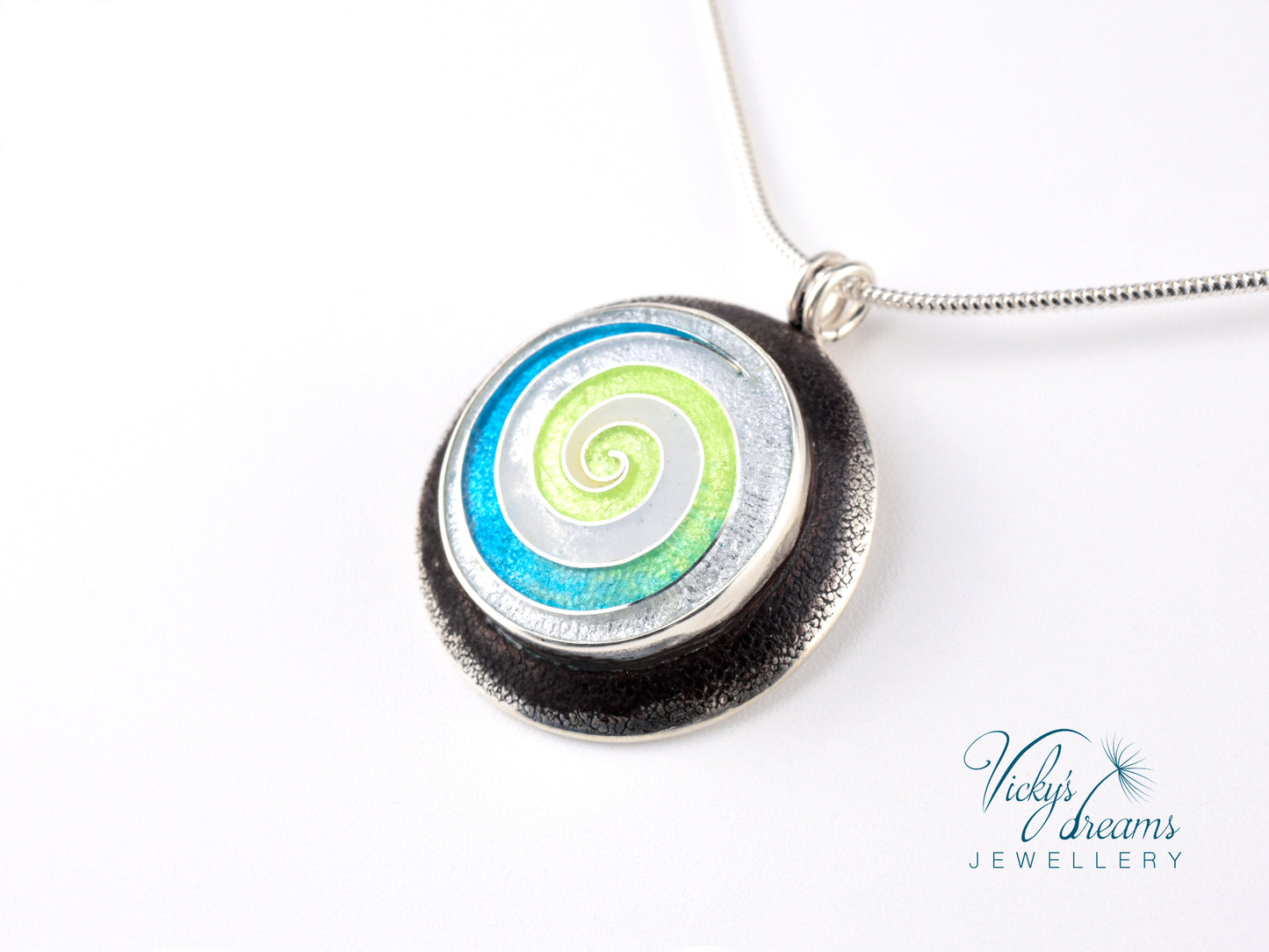 Blue and green spiral