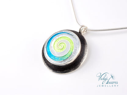 Blue and green spiral