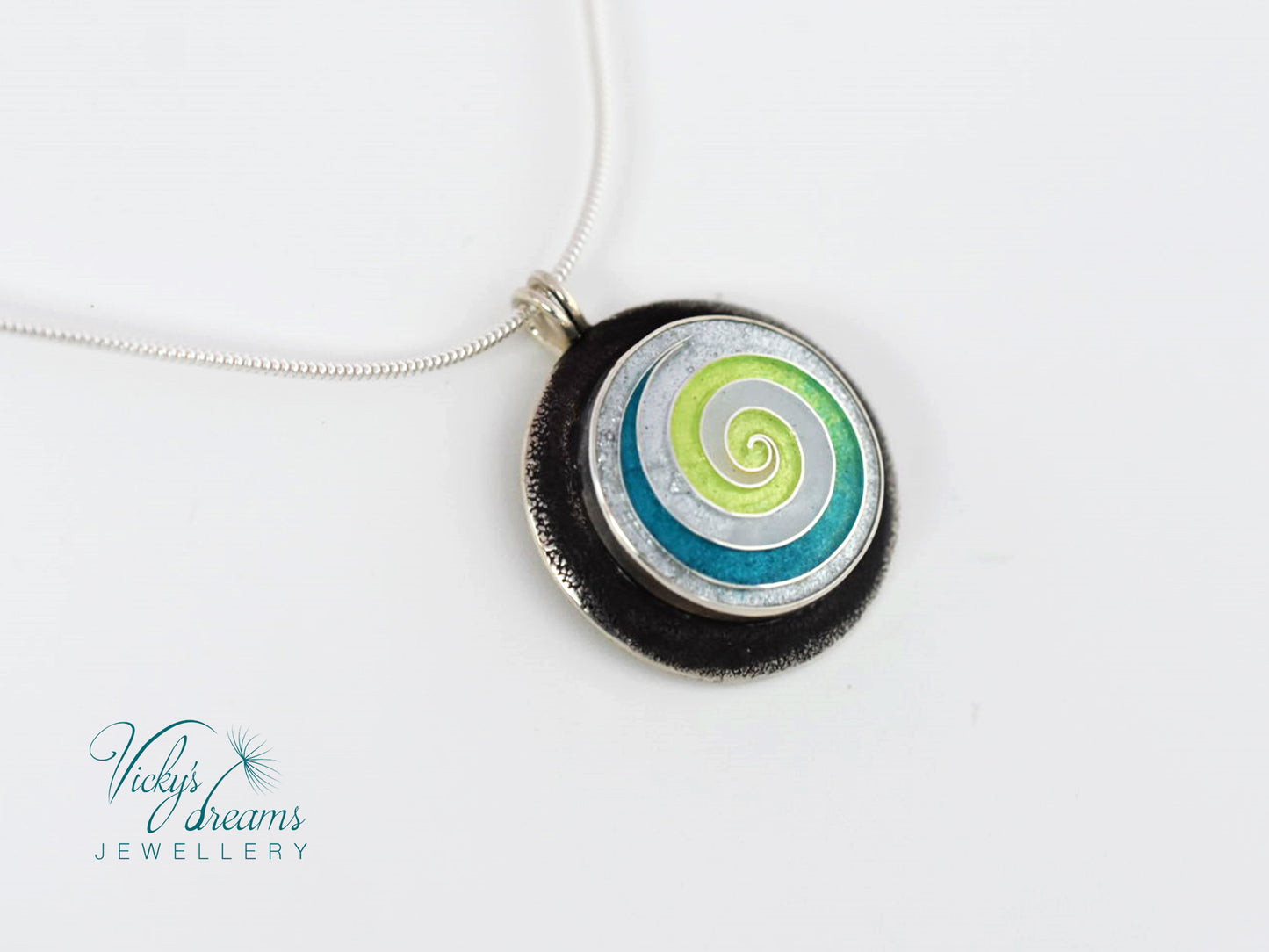 Blue and green spiral