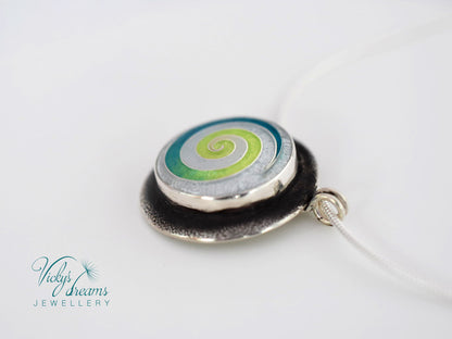 Blue and green spiral