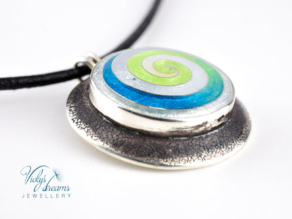 Blue and green spiral