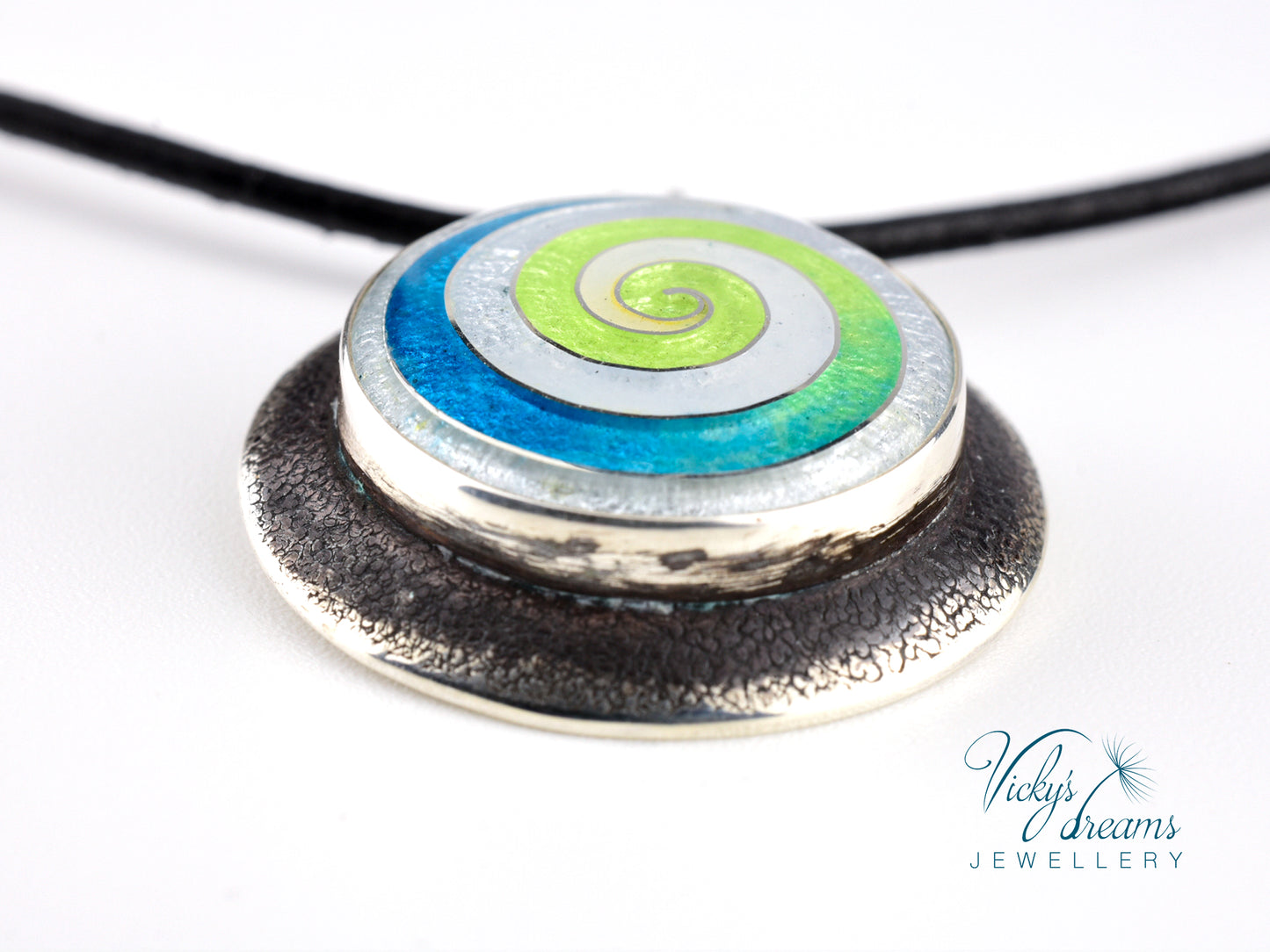 Blue and green spiral