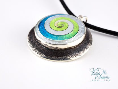 Blue and green spiral