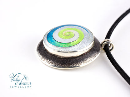 Blue and green spiral