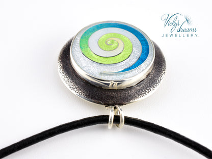 Blue and green spiral