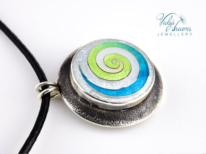 Blue and green spiral