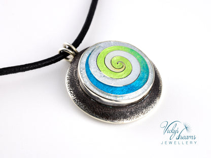 Blue and green spiral