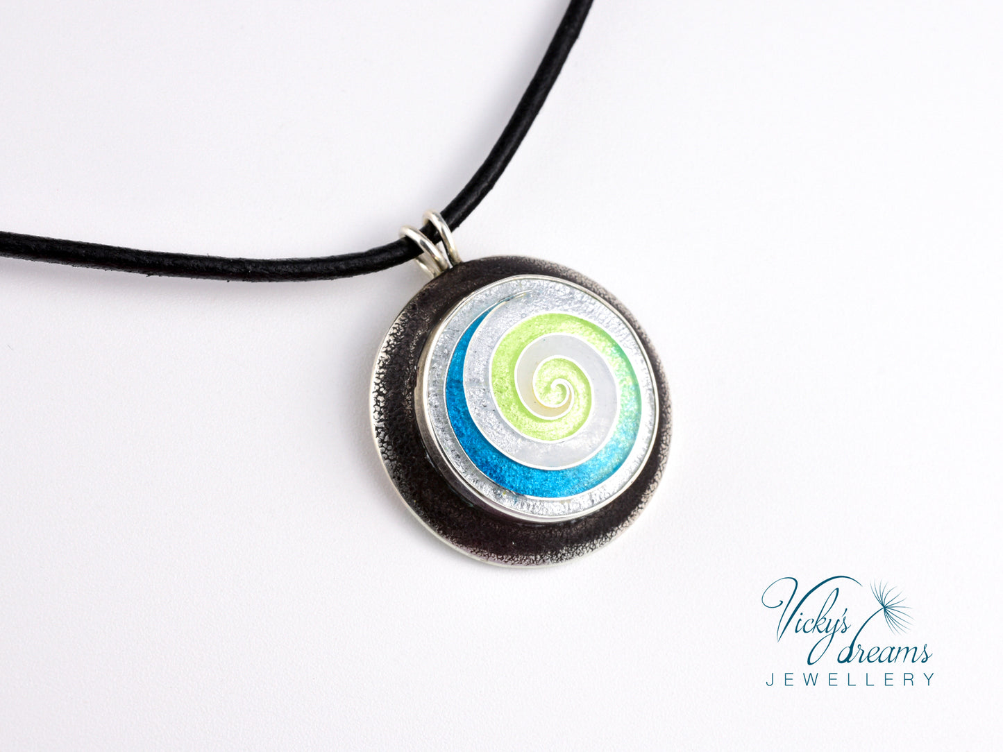 Blue and green spiral