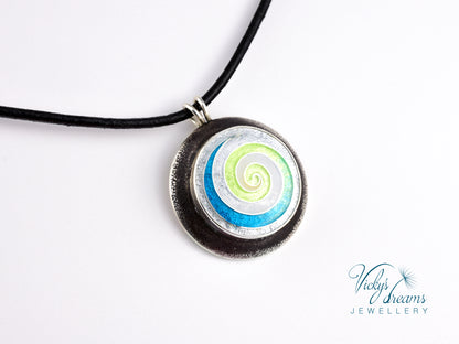Blue and green spiral