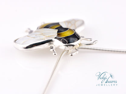 Bumblebee Cloisonné enamel pendant