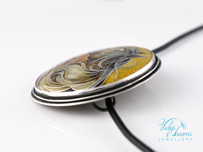 horse-cloisonne-enamel-silver-necklace