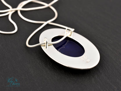 Sunset Lighthouse Cloisonné enamel pendant