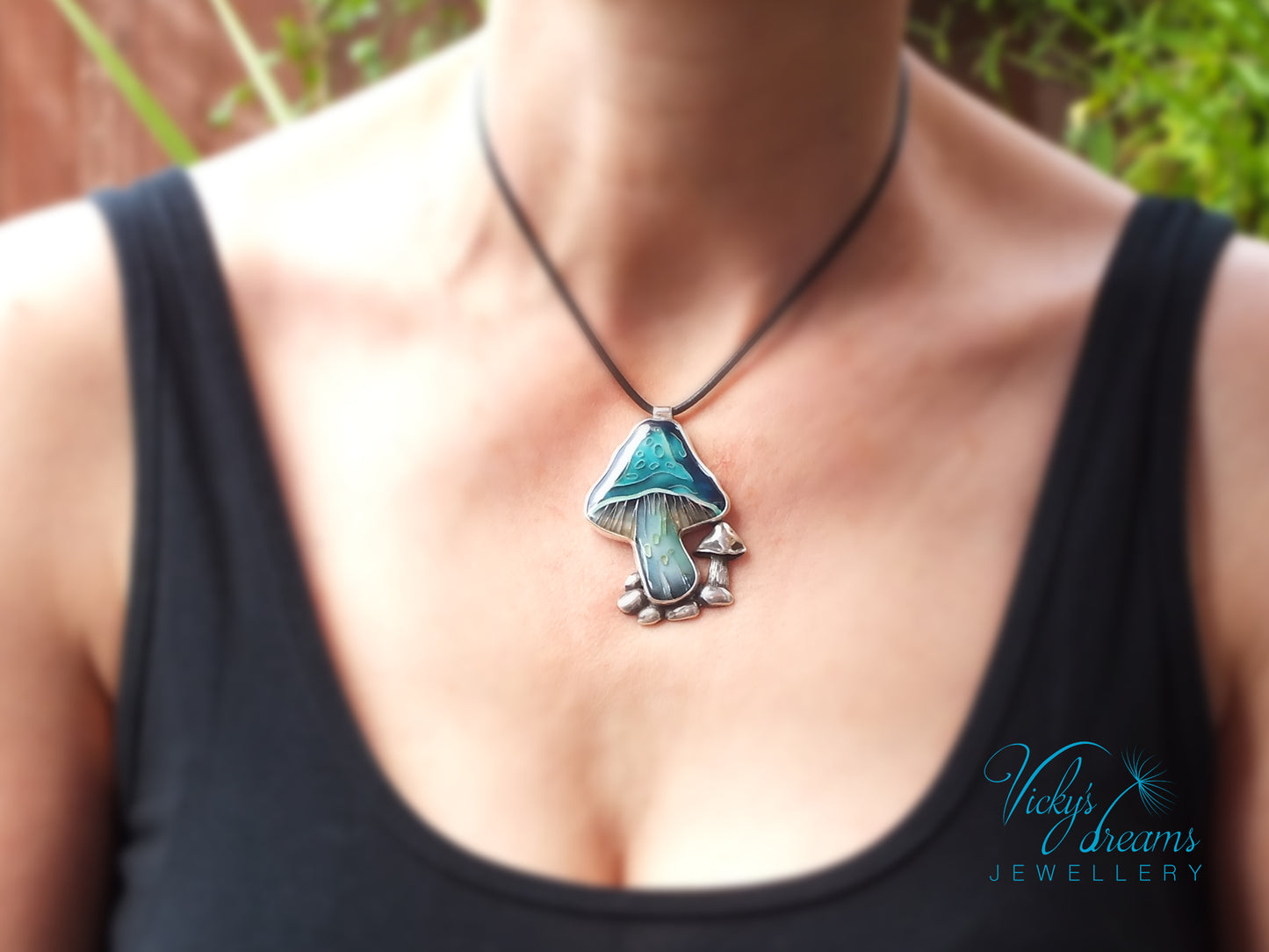 blue-mushroom-enamel-necklace