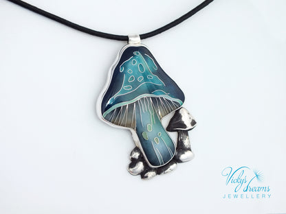 blue-mushroom-enamel-necklace