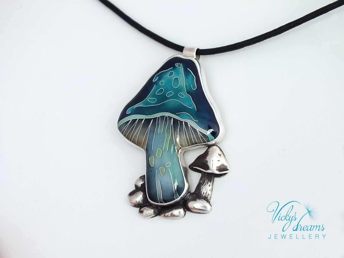 blue-mushroom-enamel-necklace